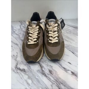 Golden Goose Olive and Cream Men's Running Sneakers